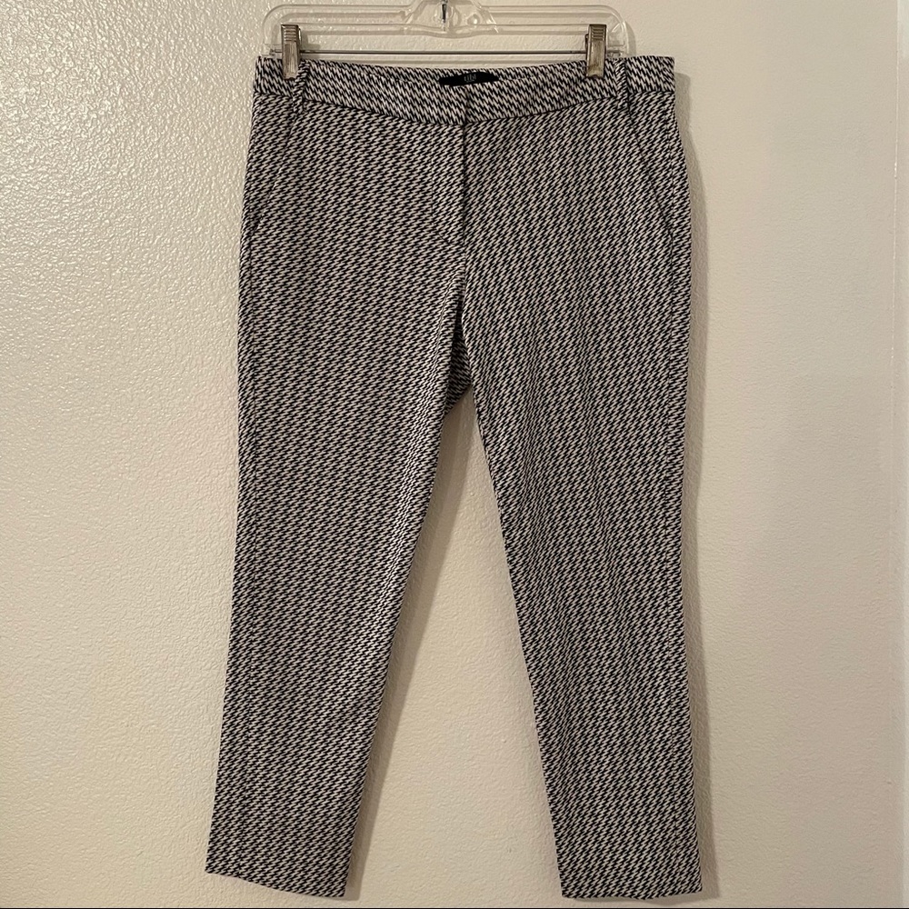 Tibi Black White Patterned Pants 8